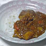 たかきびカレーと高野豆腐のフライ