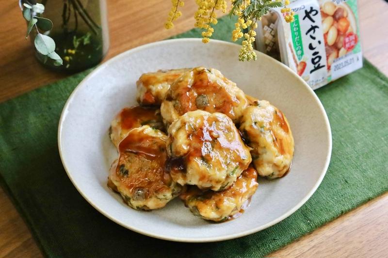 具材ごろごろ！栄養満点「ふわふわ豆腐ハンバーグ」