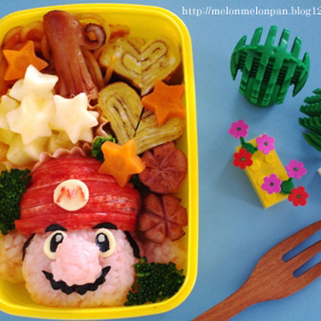 マリオのキャラ弁当（スーパーマリオ）