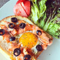 salmon & egg sandwich