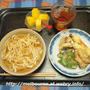 週末朝ごはん　-天ぷらうどん-