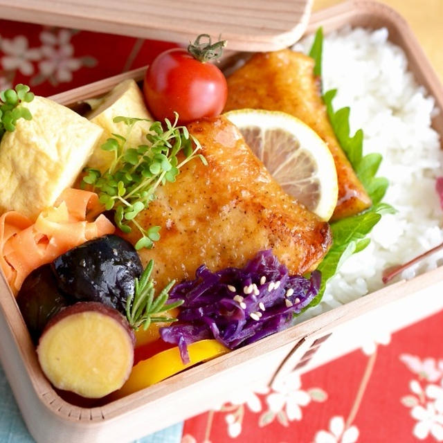 4/12 メカジキのバター醤油ムニエルべんとう。
