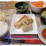 【春巻き】定食♪と【ラズベリームース】♪