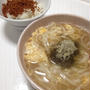 乾うどんで卵とじうどん