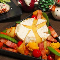 カマンベールチーズでクリスマスパーティー♪　簡単！カラフル温野菜で！
