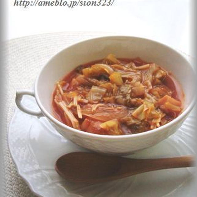 具だくさんミネストローネスープ&皇居ラン♪