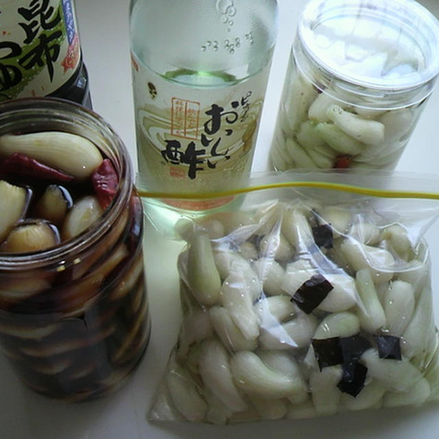 らっきょうの『甘酢漬け』と『めんつゆ漬け』つくりました
