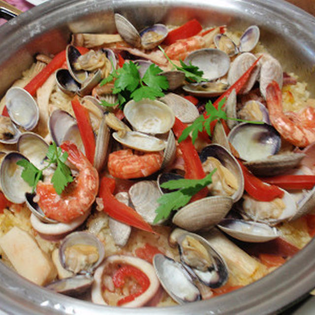 魚介のパエイリア