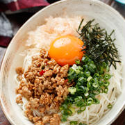 台湾風♪ピリ辛肉味噌混ぜそうめん【#簡単 #節約 #時短 #夏休み #ランチ #冷凍うどんOK #主食】