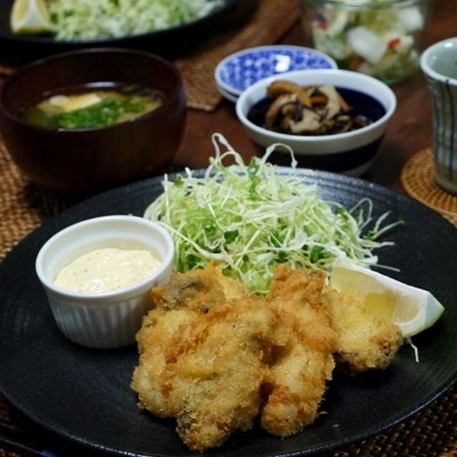 カキフライ定食。