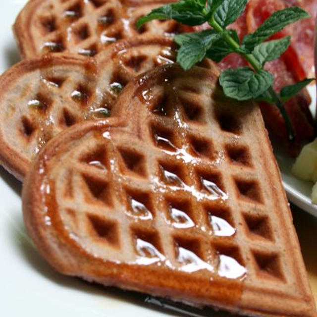 Purple Potato Wafflesむらさき芋ワッフル