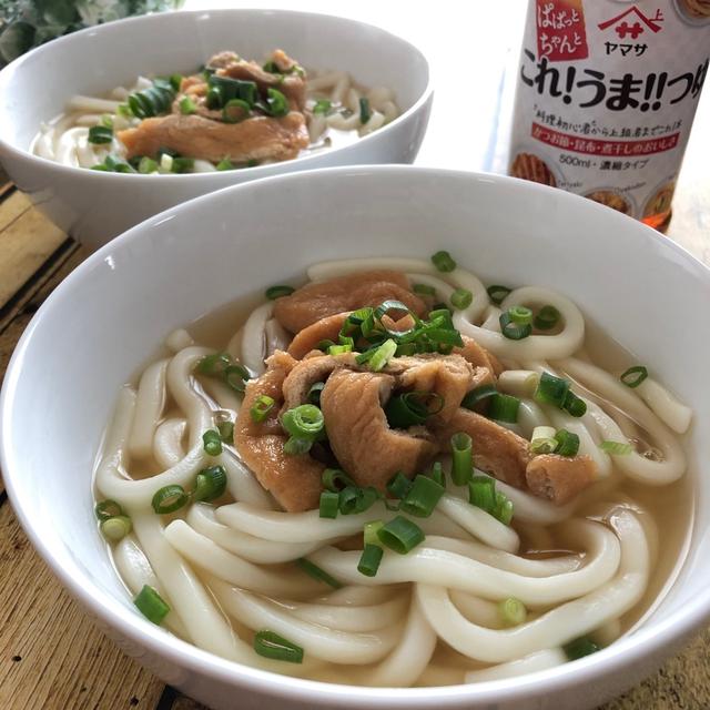 気になるつゆで♪刻みきつねうどん！