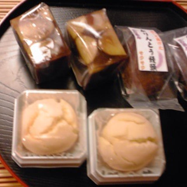 きみしぐれと栗蒸しようかんと、かりんとう饅頭♪