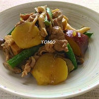 ボリューム満点！さつま芋と豚肉のオイバタ煮