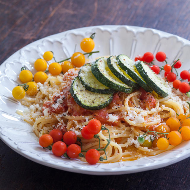 夏色☆トマトソースと、そのパスタ〜 ミニトマトで