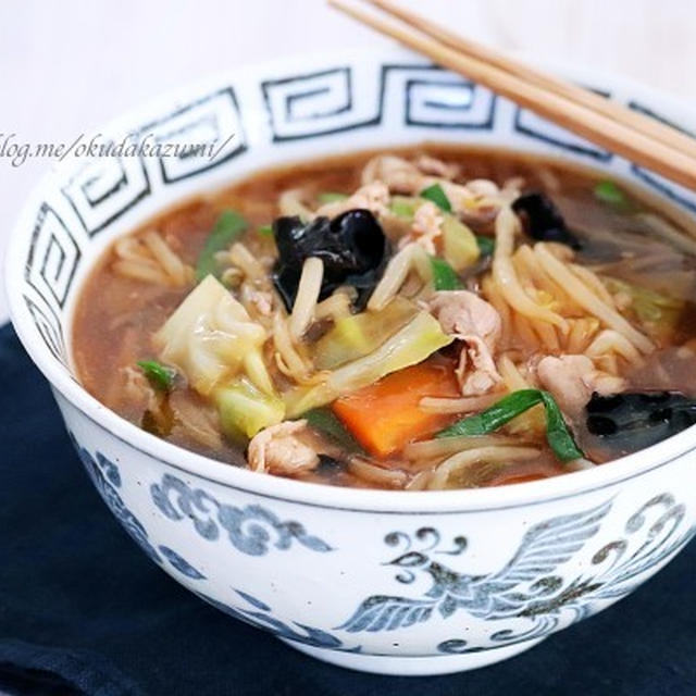 横浜ご当地グルメ【サンマーメン（野菜あんかけラーメン）】と、リメイクおかず