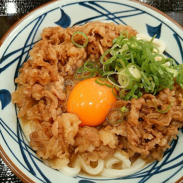 丸亀製麺☆牛すき釜玉は史上最幸肉量！