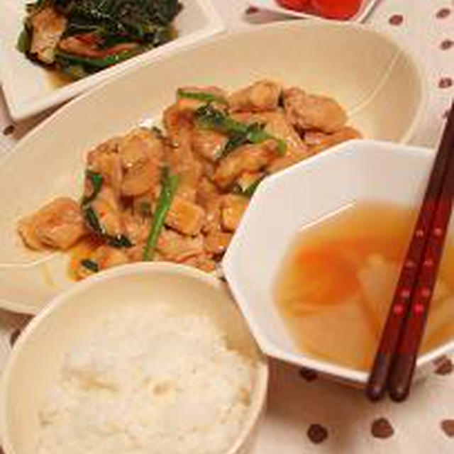 鶏肉の味噌炒め。