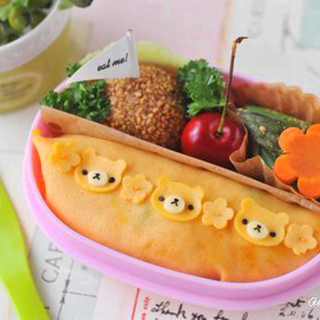 【連載】レシピブログ「くまちゃんオムライスのお弁当」