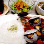 ホタテゴロゴロ！シーフードカレー de 夕食　＆　息子くんがお手本に！？　大きな変化！