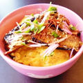 秋刀魚缶丼と炊き合わせ