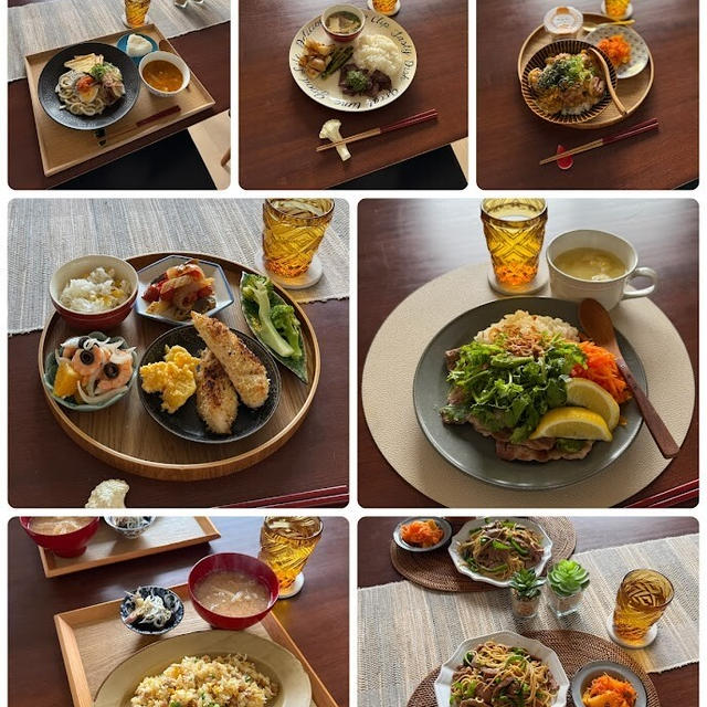 今週1週間の我が家の献立（昼・夜・おべんとう）と日持ちおかずと、おまけはわたしの毎日のおやつ5日分ｗ