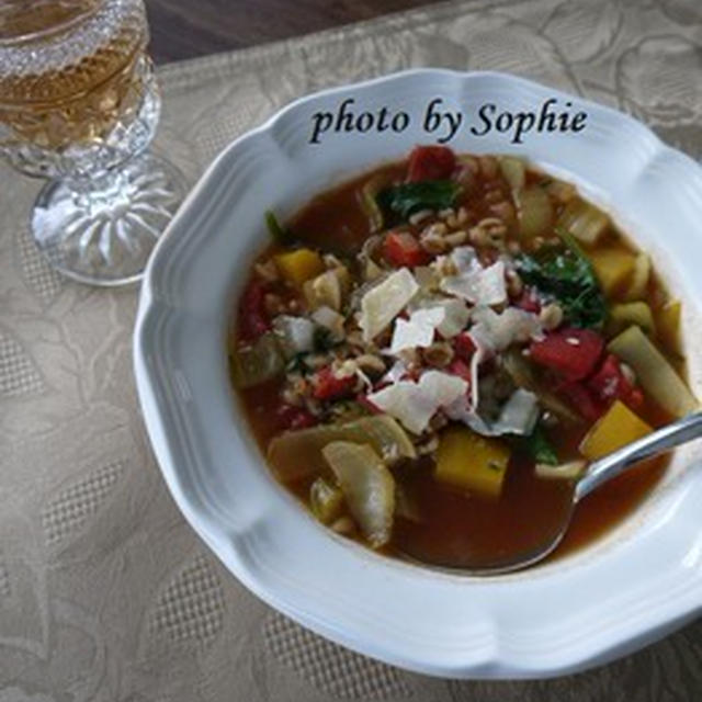 ファッロと野菜のスープのレシピ
