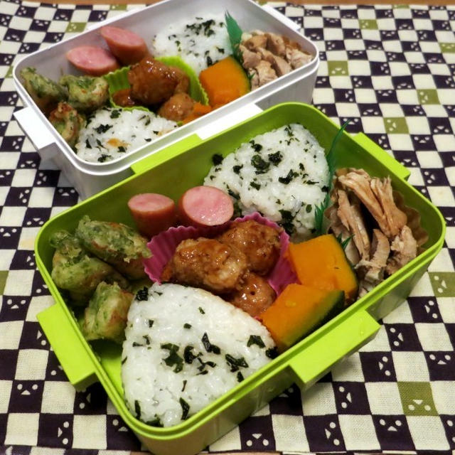 わかめおにぎり弁当～　と　手作りチャーシューでラーメン♪