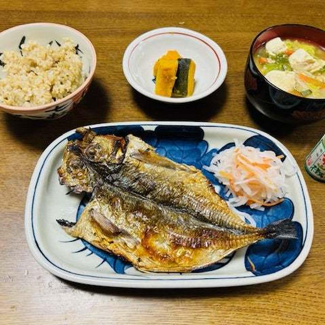 鯵の開き（晩御飯）