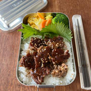 高校生の大好物♡サイコロステーキ弁当　フライパンを買い変えると決心