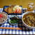【夕食】牛肉カレーうどん・鶏そぼろご飯・いわしのフライ…