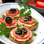 Mini Open Tomato Sandwichトマトのオープンサンドイッチ
