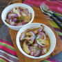 紫玉ねぎとエリンギのガーリックマヨ焼き＊子どもと食べる紫玉ねぎの加熱・簡単レシピ