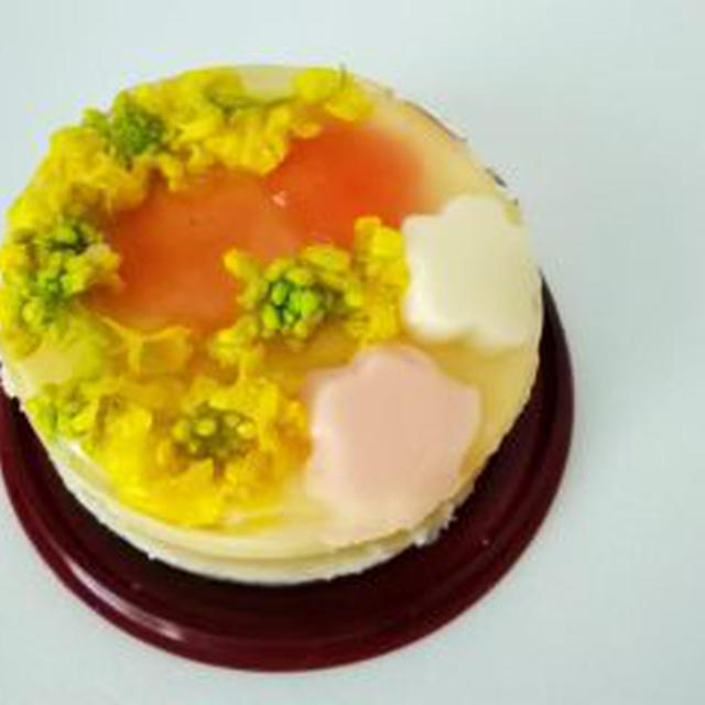 犬用ケーキレシピ【菜の花ゼリーケーキ10cm】