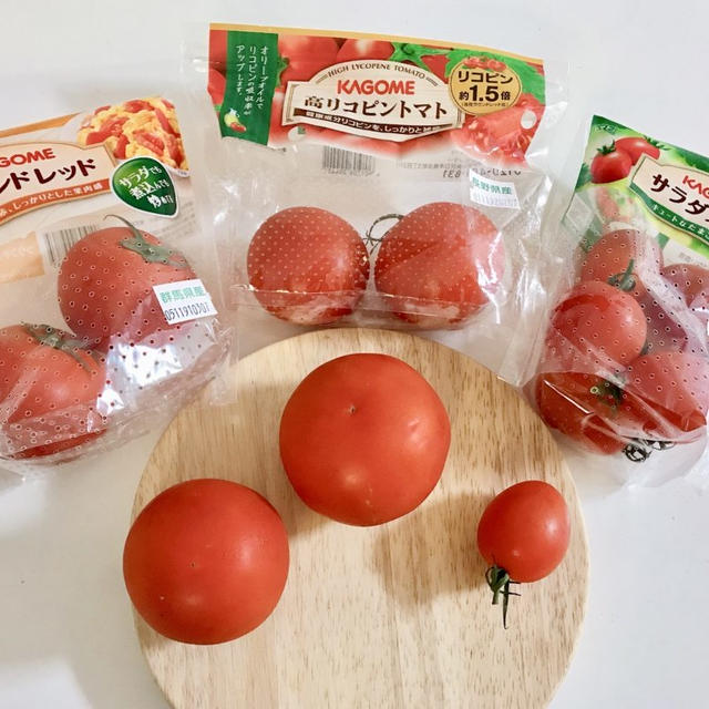 カゴメの生鮮トマト3種類を食べ比べ。色や形の違いは？オススメの食べ方レシピ付き。