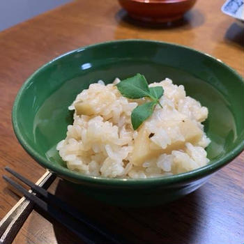 我が家の今年初の筍で、もちろん筍ご飯も！