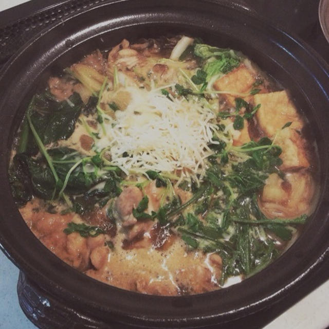 ＊〆は親子丼！鶏すき風チーズ鍋＊