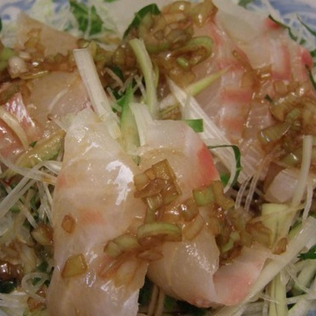鯛の中華風サラダ　と　カラフル麻婆ナスなど