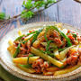 レンジで出来ちゃう！新じゃがと豚肉で青椒肉絲風