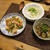 旦那さんの苦手なゴーヤチャンプルの晩ご飯　と　チェリーセージの花と蜘蛛♪
