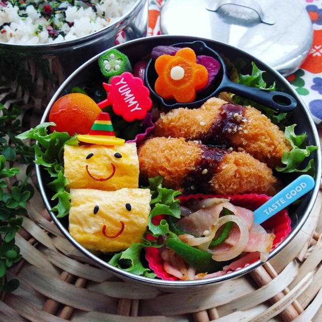 半額見切り品を使った超節約弁当。