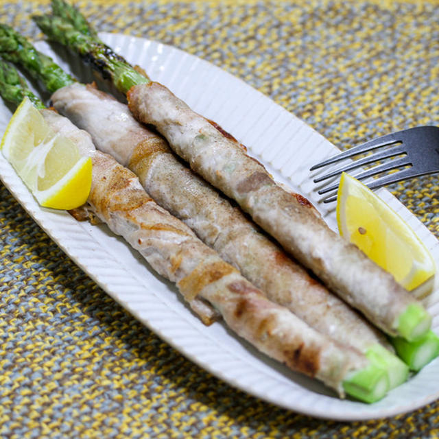 長さ30㎝越えの「ロングアスパラの豚肉巻き焼き」&道の駅いながわの美味しい蕎麦と桜