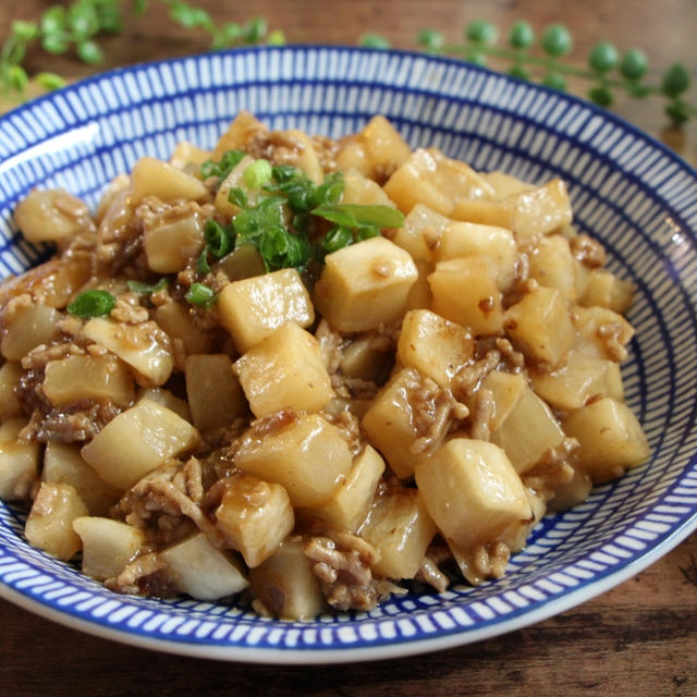 【簡単！大根】ご飯が進む♪大根と挽き肉のあんかけ炒め