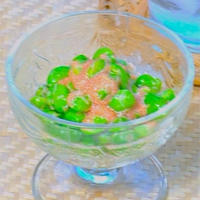 とっても甘くて香り高い群馬県産枝豆「豆王」の明太マヨ和え。