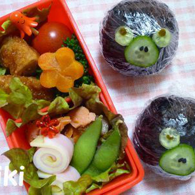 キャラ弁**ワンポイントのカエルちゃん