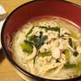 鶏のささ身とネギ塩スープそうめん