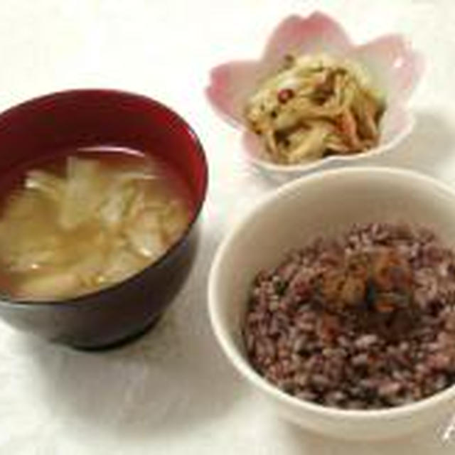☆南蛮味噌と玄米ごはん☆