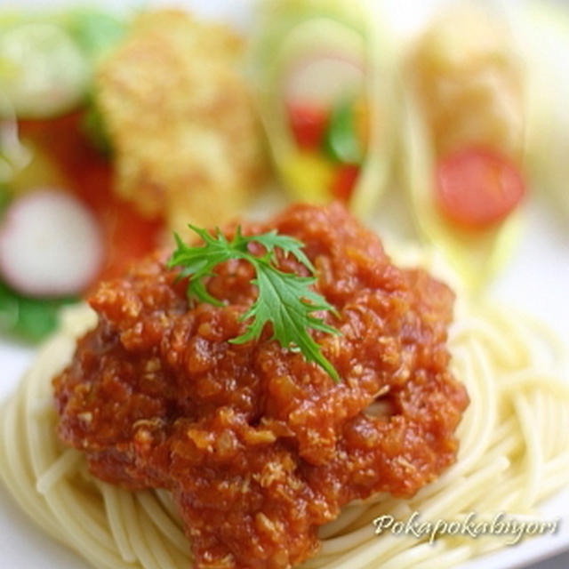 簡単！かにトマトソースパスタ