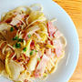 白菜とベーコンのパスタ