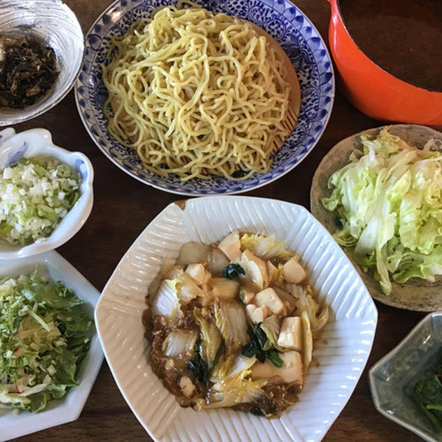 先週の坦々麺の素でブランチ